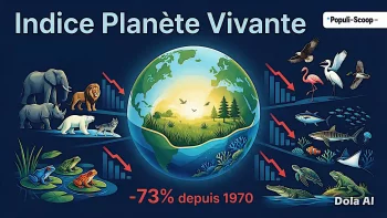 L'Indice Planète Vivante est un indicateur composite qui mesure l'évolution de la taille des populations d'animaux sauvages