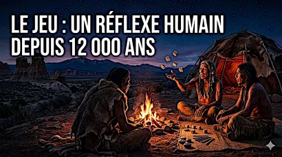 12 000 ans, dans le Colorado et le Nouveau-Mexique, des hommes et des femmes lançaient de petits objets, tels des dés pour jouer... 